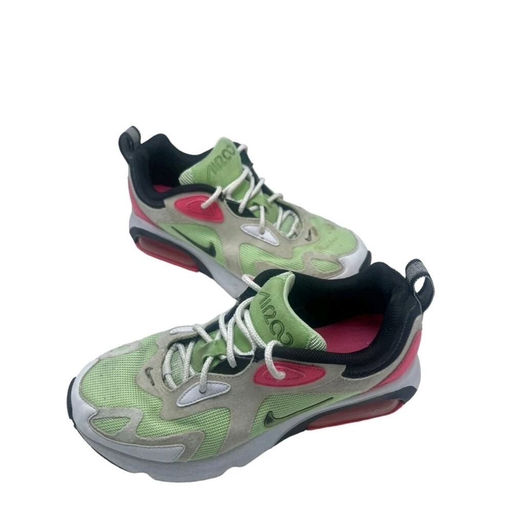 Nike Air Womans Green & Pink Athletic Lace Up Sneaker Shoes Size 6 CJ0629-100